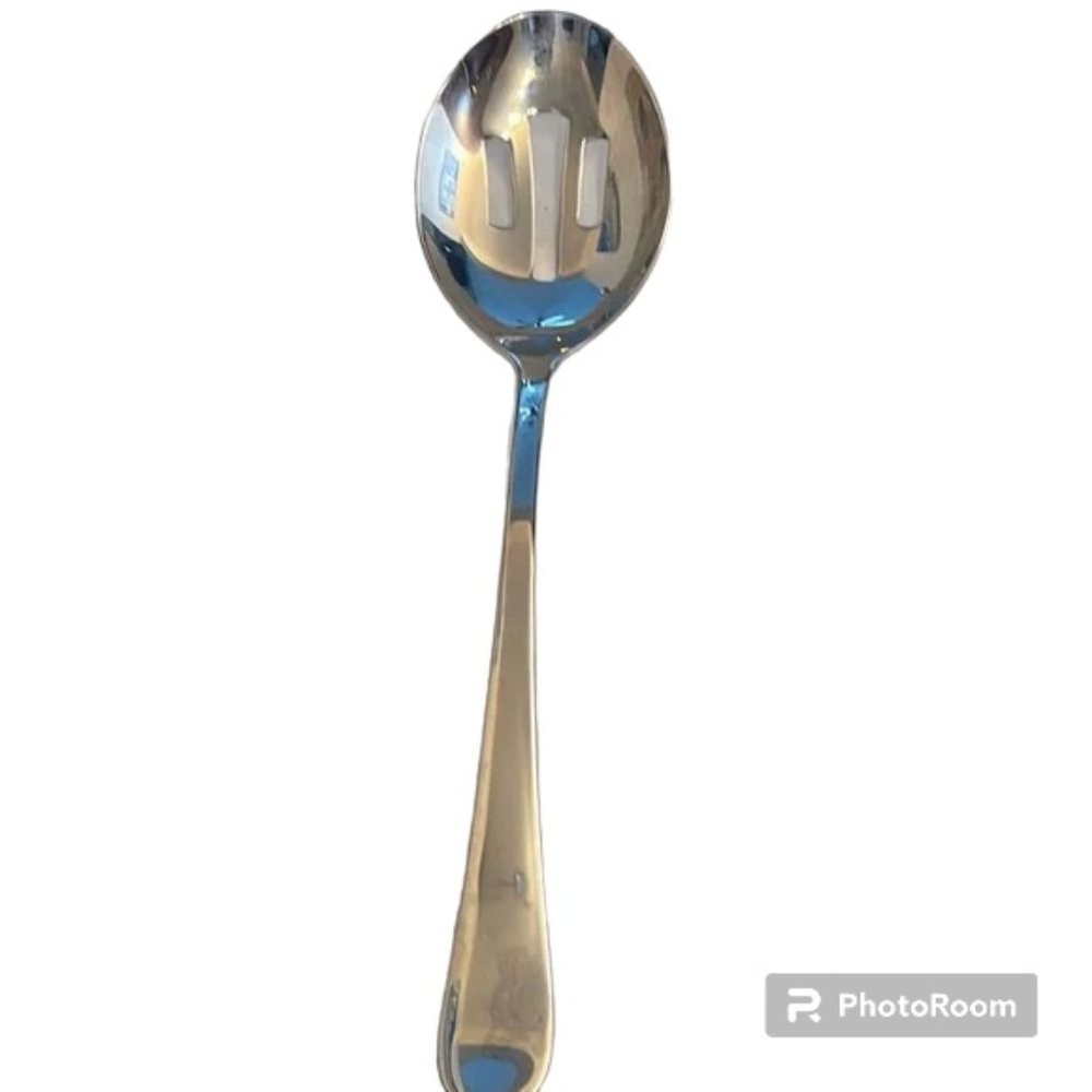 New Gourmet Settings Flow Slotted Pierced Serving Spoon